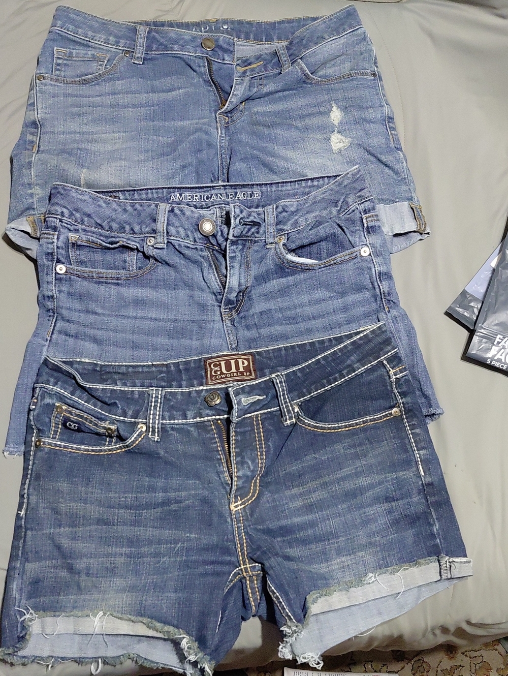 American Eagle Outfitters Blue Denim Shorts Trio